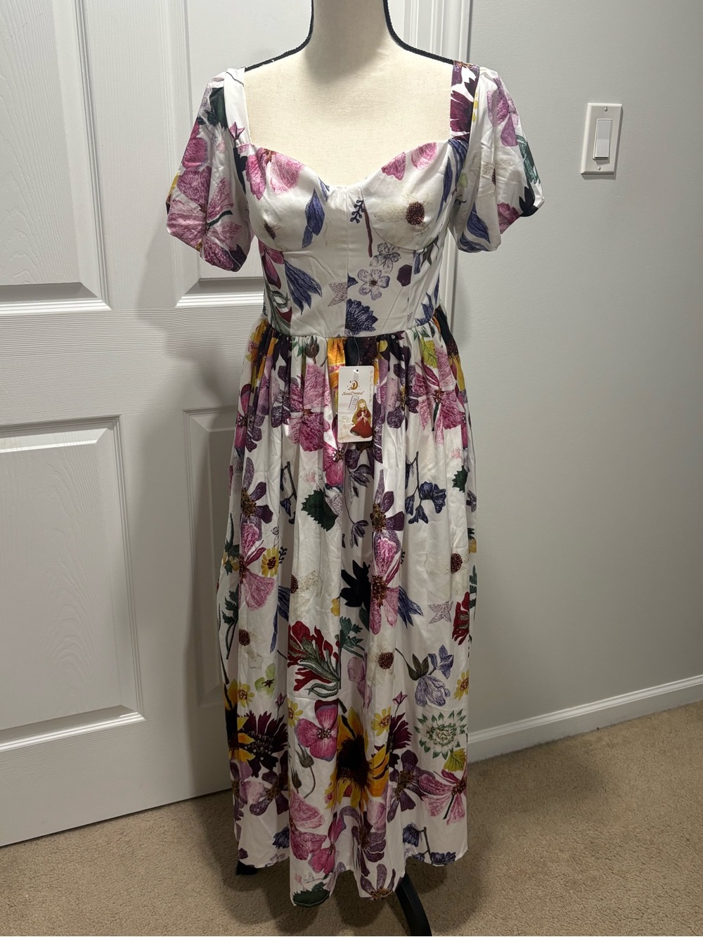 Spring Summer Floral Flowy Maxi Dress